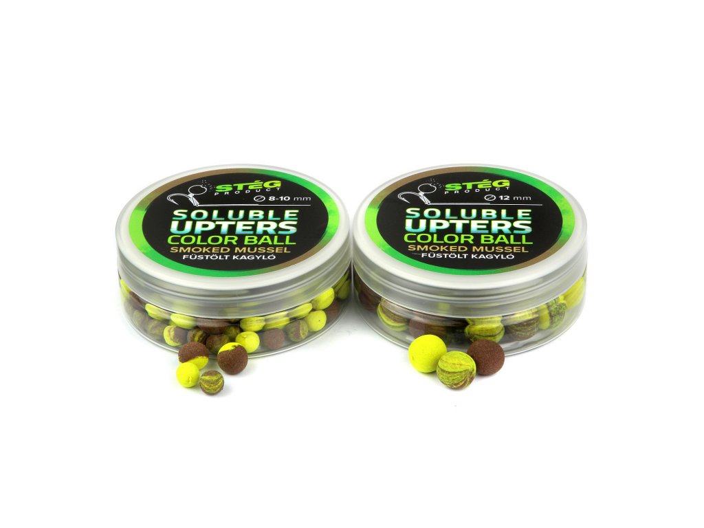 STÉG PRODUCT SOLUBLE UPTERS COLOR BALL 8-10MM SMOKED & MUSSEL /ÚDENÁ MUŠLA/30G