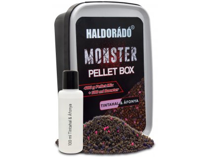 Haldorádó MONSTER Pellet Box - Tintahal & Áfonya - Kalmár-Čučoriedka