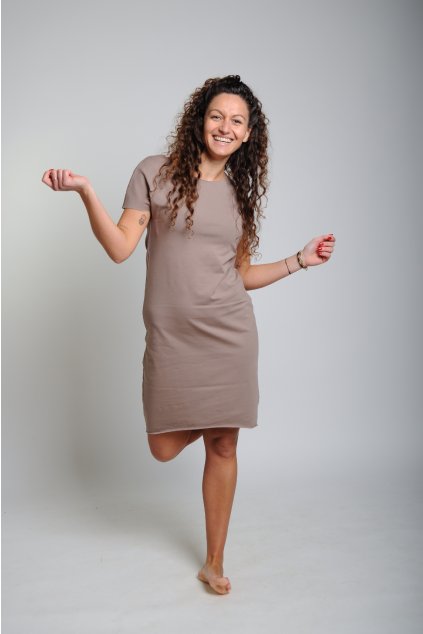 Šaty BASIC cappuccino