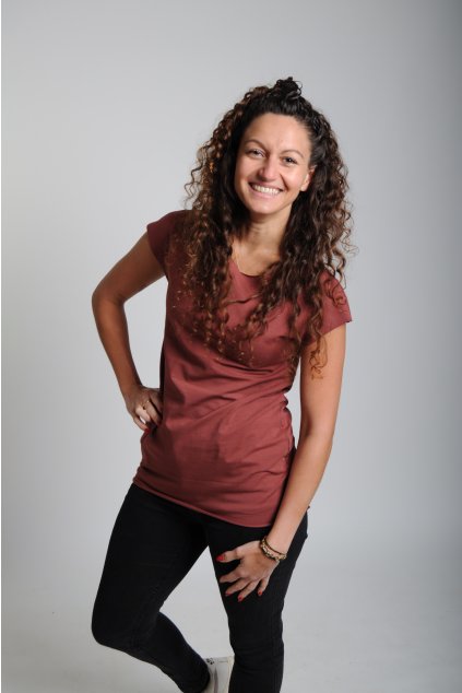 Tričko BASIC skořice