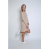 Šaty BASIC dlouhý rukáv béžová