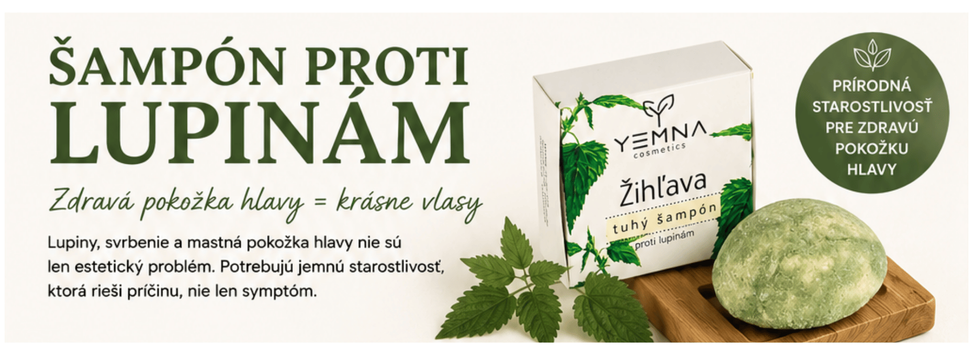 Tuhý šampón proti lupinám a proti svrbeniu hlavy