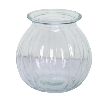 Skleněná váza vroubkovaná