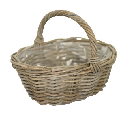 Proutěný košík s nepropustnou fólií