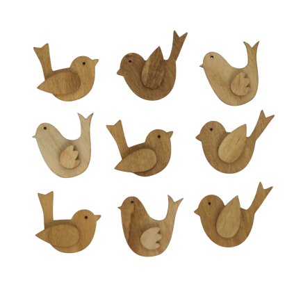 Dřevění ptáčci k pomalování