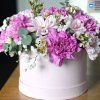 Flower box se šňůrkou hnědý přírodní