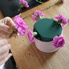 Flower box se šňůrkou hnědý přírodní