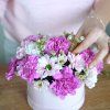 Flower box se šňůrkou hnědý přírodní