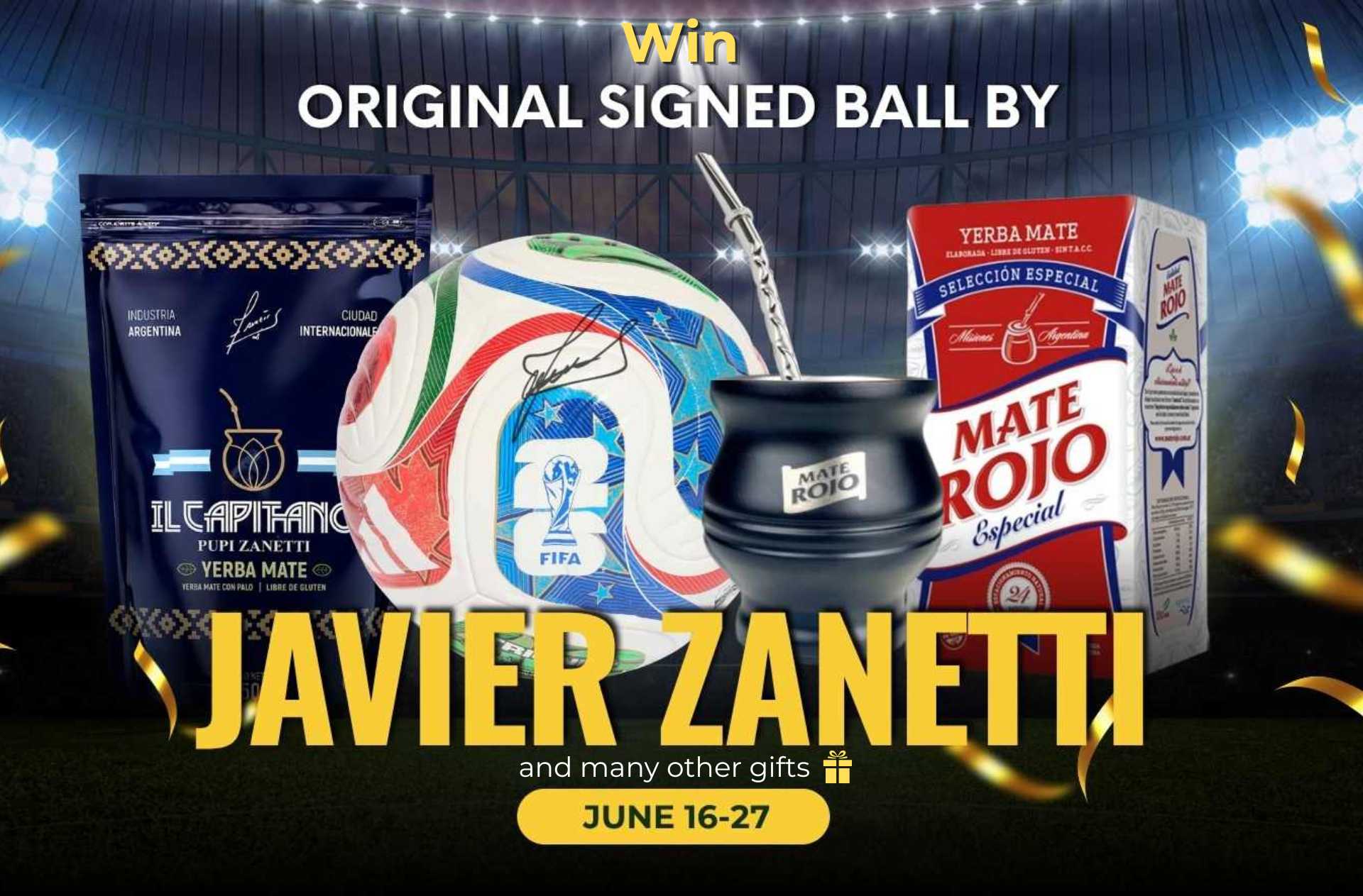 ¡Sorteo IL Capitano! ¡Gana un balón original firmado por Javier Zanetti!