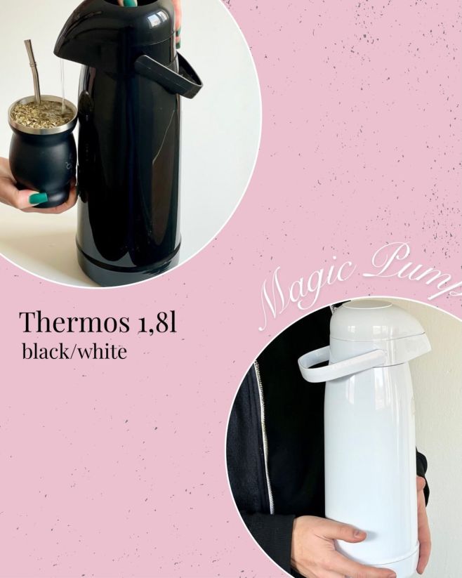 Thermolar Thermos Magic Pamp 🌿🥤 The double-wall insulation helps keep beverages hot or cold for extended periods. Its...