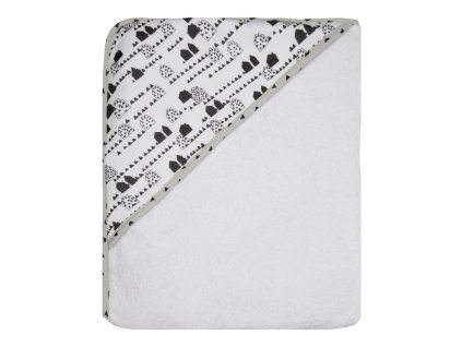 Dětská froté osuška s kapucí Luma - Little Houses (Barva Bílá, Vzor Little Houses)