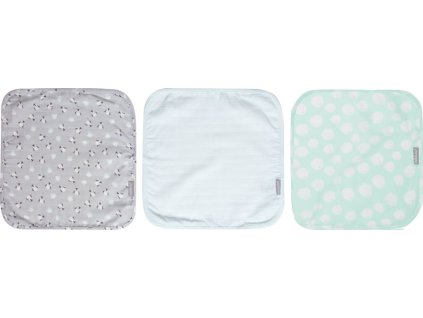 Bebe-Jou Mušelínová žínka na obličej 3ks Lou-Lou (Vzor Lou Lou, Druh mycí žínky, Použití pro kojence)