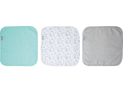 Bebe-Jou Mušelínová žínka na obličej 3ks Ollie (Vzor Ollie, Druh mycí žínky, Použití pro kojence)