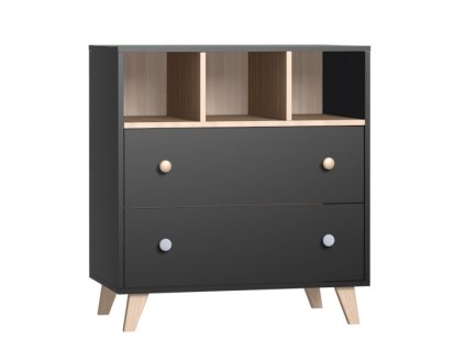 Komoda Faktum Colette Antracit (Barva coimbra dezén dřeva, Typ komody)