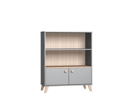 Polouzavřená skříňka Faktum Colette Grey (Barva šedé, Typ komody)