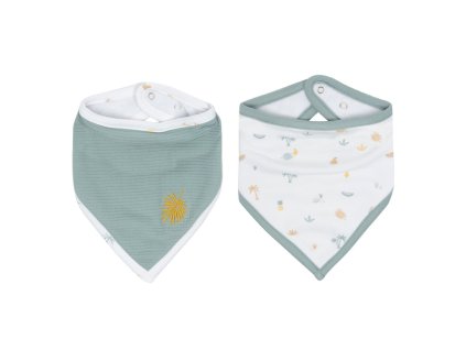Bandana slintáček Luma - Tropical Island (Barva zelené, Vzor Tropical island, Zapínání baby patent)