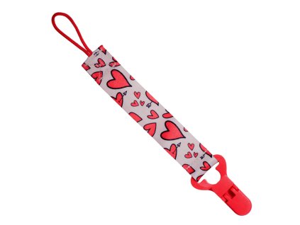 Klip na dudlík Difrax I LOVE (Barva červené, Druh klipy na dudlíky)