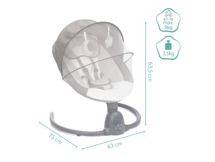 18445 fillikid elektricka houpacka luna grey babystar cz