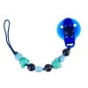 Klip na dudlík Difrax modré korálky (Barva modré, Druh klipy na dudlíky)