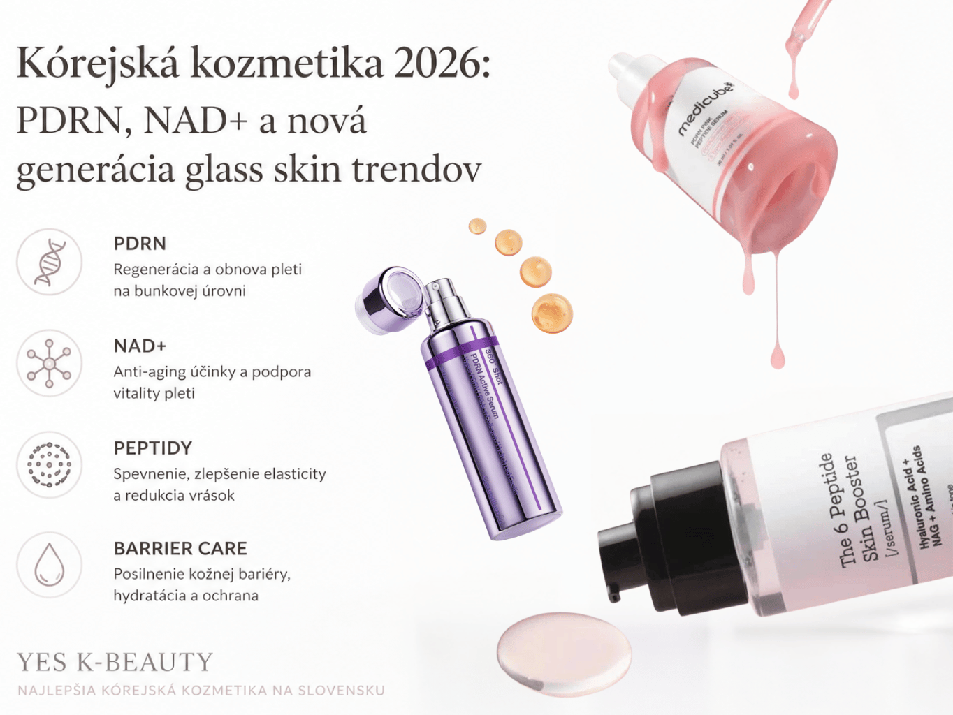 Kórejská kozmetika 2026: PDRN, NAD+ a nová generácia glass skin trendov