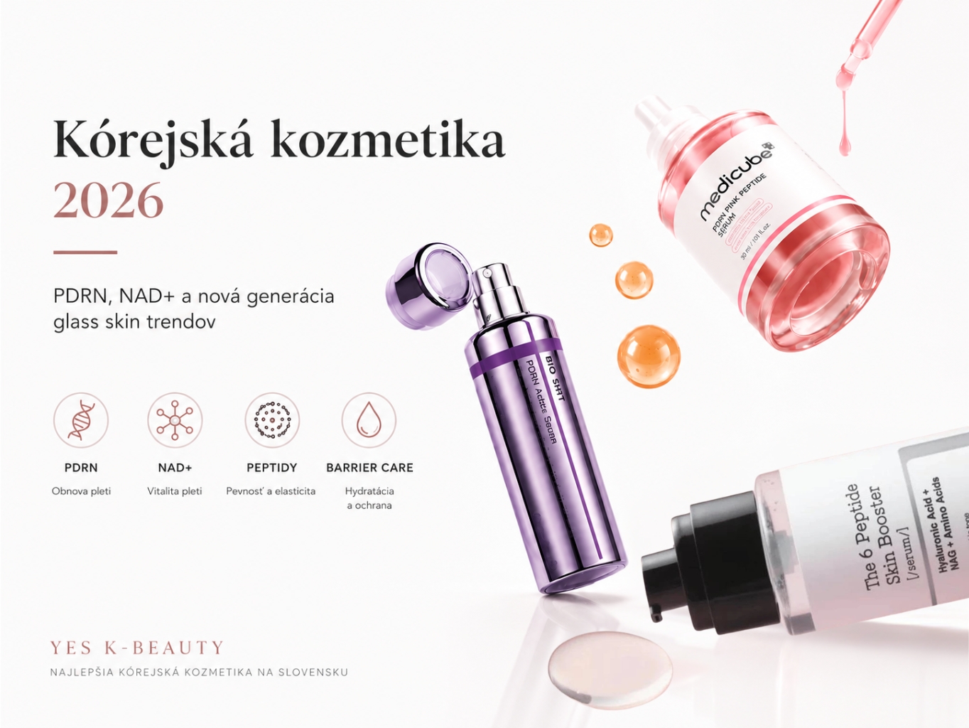 Kórejská kozmetika 2026: PDRN, NAD+ a nová generácia glass skin trendov