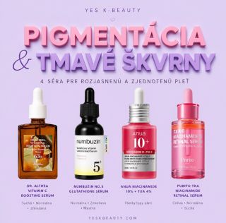 Pigmentácia a tmavé škvrny patria medzi najčastejšie problémy pleti. YES K-BEAUTY pre teba vybralo 4 obľúbené séra, ktoré...