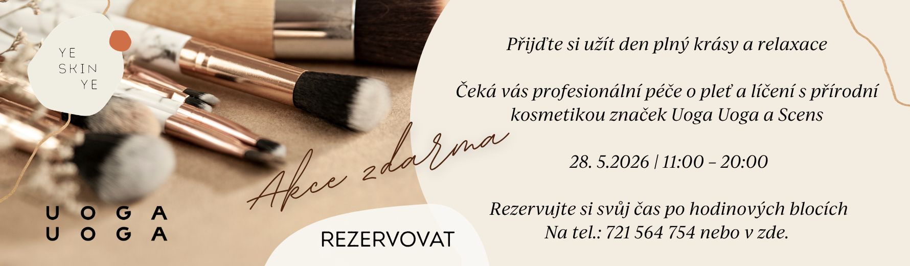 Péče o pleť a přírodní líčení se značkami Scens a Uoga Uoga