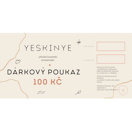 YESKINYE Dárkový poukaz 1 ks Papírový