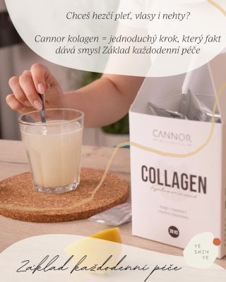 Proč pít kolagen od Cannor? Protože tělo ho s věkem tvoří míň a někdy je fajn mu trochu pomoct Pleť, vlasy, nehty i klouby...