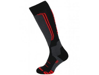 lyžařské ponožky BLIZZARD Allround wool ski socks, black/anthracite/red