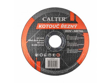 Řezný kotouč CALTER®, 125 x 2,5 x 22,2 mm