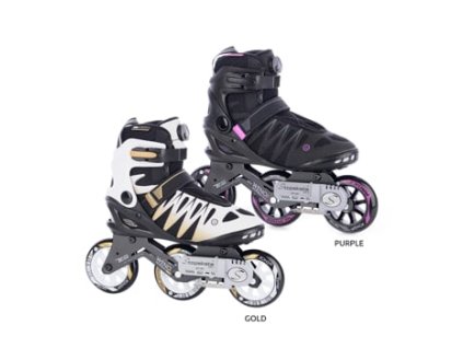 WENOX TOP EBS LADY 100 kolečkové brusle (Velikost 37, Barva gold)