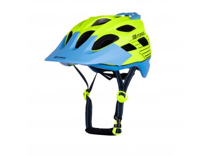 přilba FORCE RAPTOR MTB fluo-modrá