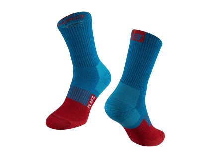 ponožky FORCE FLAKE termo, modro-červené S-M/36-41