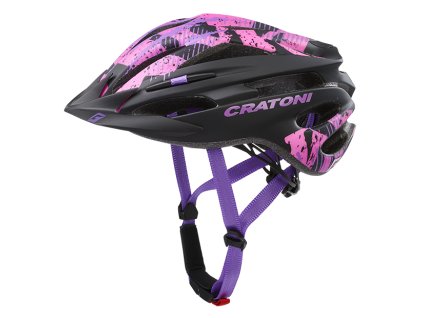 Dětská helma CRATONI Pacer Black/Pink Matt  (50-55cm)