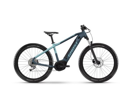 GHOST E-Teru Essential 27.5 Dark Greyetallic Light Blue (Minimální výška jezdce 162 cm, Maximální výška jezdce 174 cm)