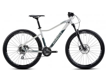 GHOST Lanao Essential 27.5 Pearl Whiteetallic Green Gloss (Varianta M, Minimální výška jezdce 163 cm, Maximální výška jezdce 178 cm)