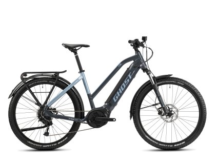 GHOST E-Teru Essential EQ Mid Dark Greyetallic Light Blue (Varianta S, Minimální výška jezdce 162 cm, Maximální výška jezdce 174 cm)