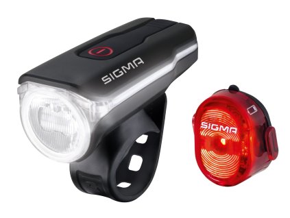 světla SIGMA AURA 60/NUGGET II (umístění přední a zadní, baterie USB dobíjecí, svítivost větší než 110LM)