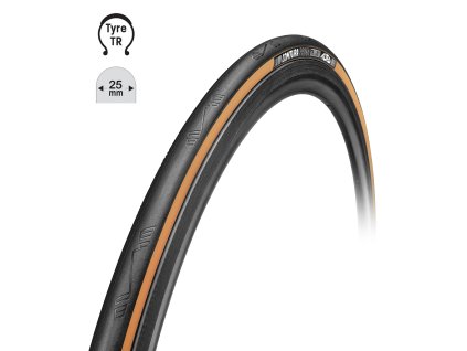plášť TUFO Comtura PRIMA25 700x25C,kevl.,bezduš.,b (Varianta použití: Road, rozměr: 700C, typ: Tubeless Ready, šířka: 25 mm)