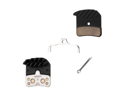 destičky brzd SH H03C kovové, s pružinou+chladič (určení pro SHIMANO, materiál kovové/sinter, chladič ano)