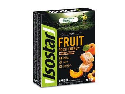 ISOSTAR Energy Fruit Boost, box, 10x10g meruňka (určení doplnění energie, typ vitamíny a minerální látky, použití během výkonu)