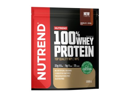 100% Whey Protein, sáček, 1000 g čokoláda a kakao (určení nabírání svalů, typ sypké, použití po výkonu)