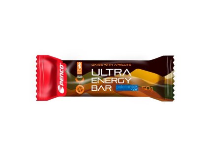Ultra Energy Bar, tyčinka, 50 g datle-meruňka (určení doplnění energie, typ vitamíny a minerální látky, použití před výkonem)