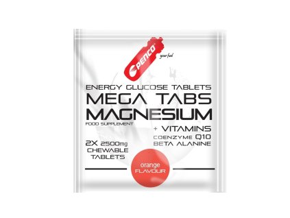 Mega Tabs Magnesium, 2x 2,5 g tablet pomeranč (typ tablety a kapsle, použití během výkonu, určení regenerace)