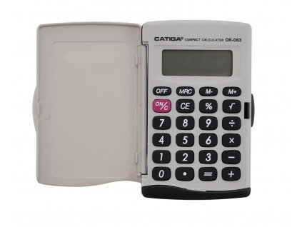 Kalkulačka Catiga 063, kapesní, bílo-černá