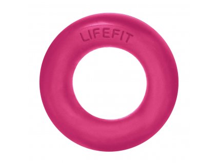 Posilovač prstů LIFEFIT® RUBBER RING růžový