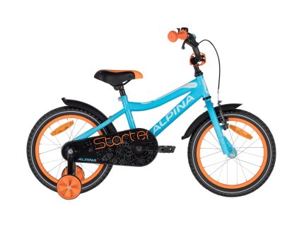 ALPINA STARTER blue orange 16" (Barva Modrá, Minimální výška jezdce 100 cm, Maximální výška jezdce 120 cm)