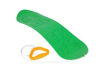Plastový snowboard zelený