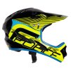 přilba FORCE TIGER downhill, črn-fluo-modrá (Obvod hlavy od 57 cm, Obvod hlavy do 58 cm)